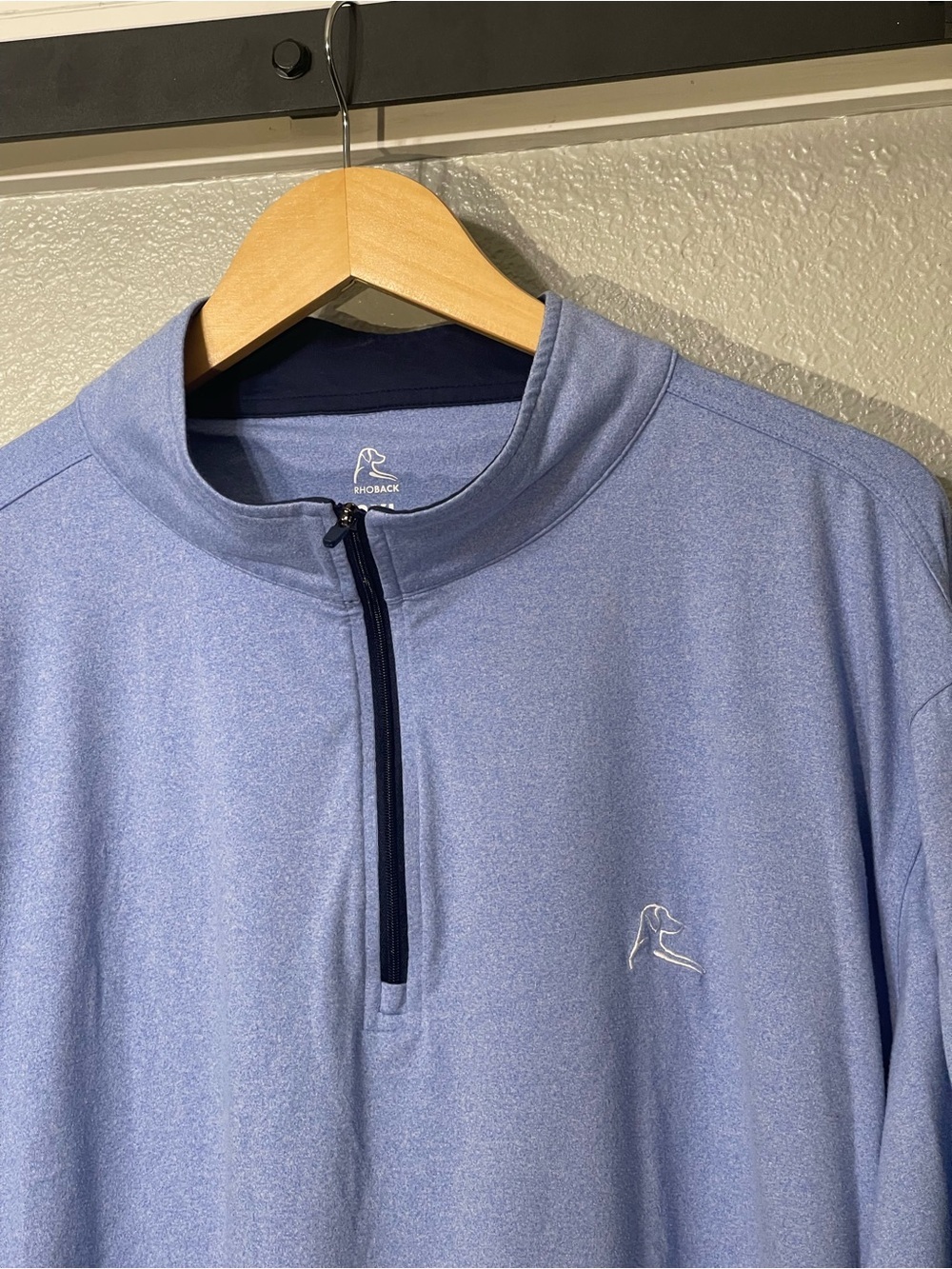 Rhoback Men's Heather Performance Quarter-Zip - Size 3XL - Picture 4 of 4